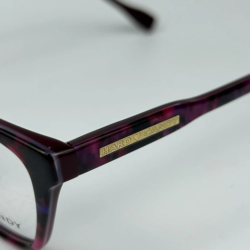 Hard Candy HC37 Pursh Womens Eyeglasses Frame Purple Black Full Rim 53-14-135 mm